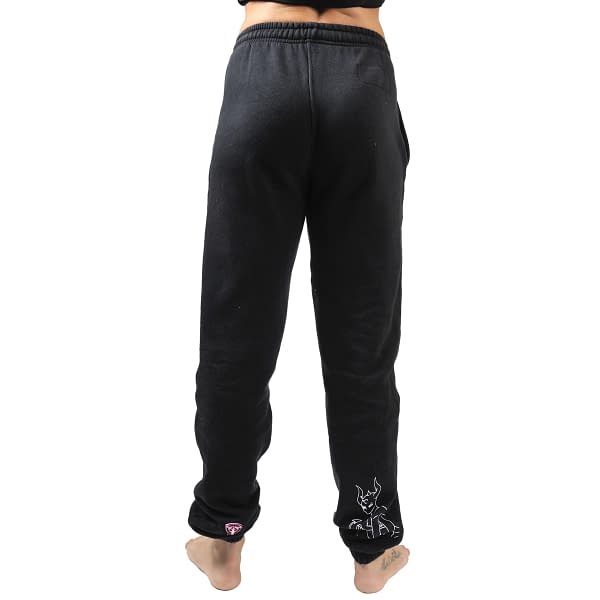 Pantalon style jogging en coton noir pour femme 186